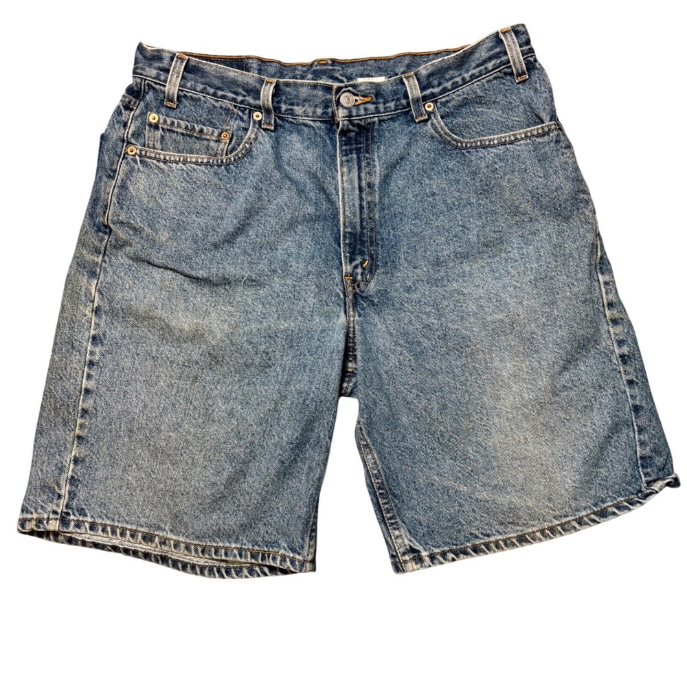Levi's 550 Denim‎ Shorts Jorts Mens 36 Blue  Vintage Relaxed Fit Y2K Medium Wash